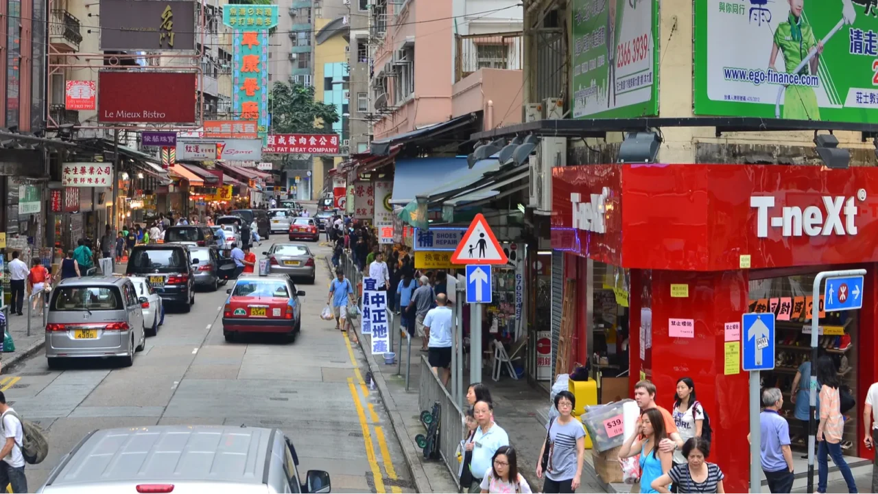 18 may 2013 cityscape view with famous trams at wan