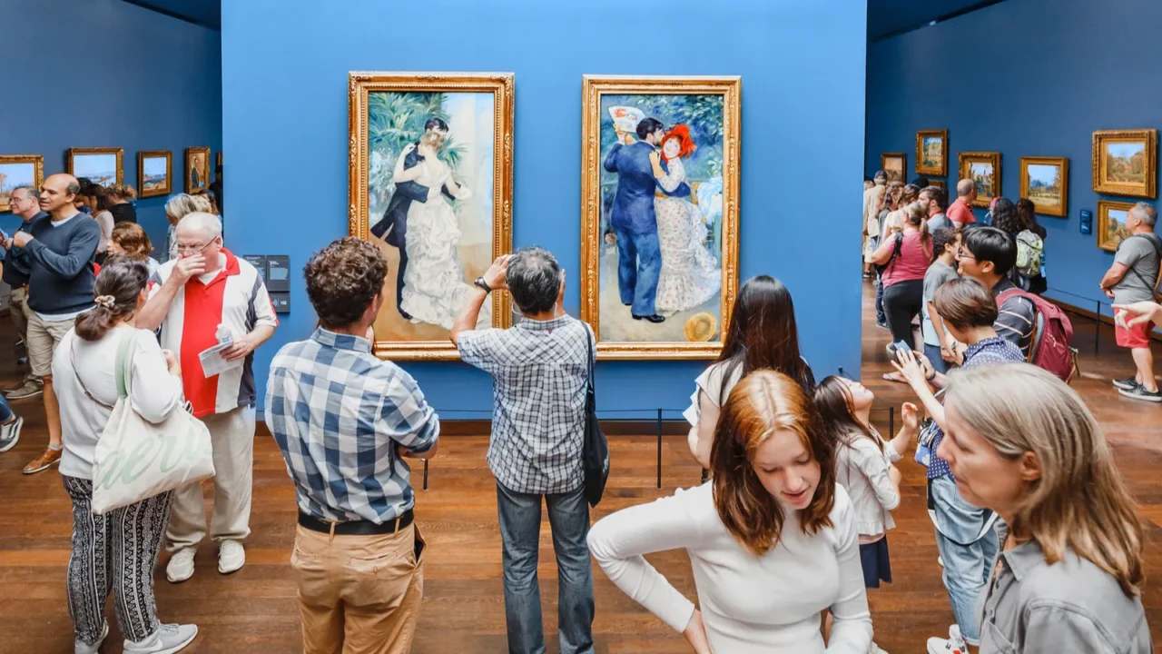 27 july 2019 orsay museum paris france visitors walk through