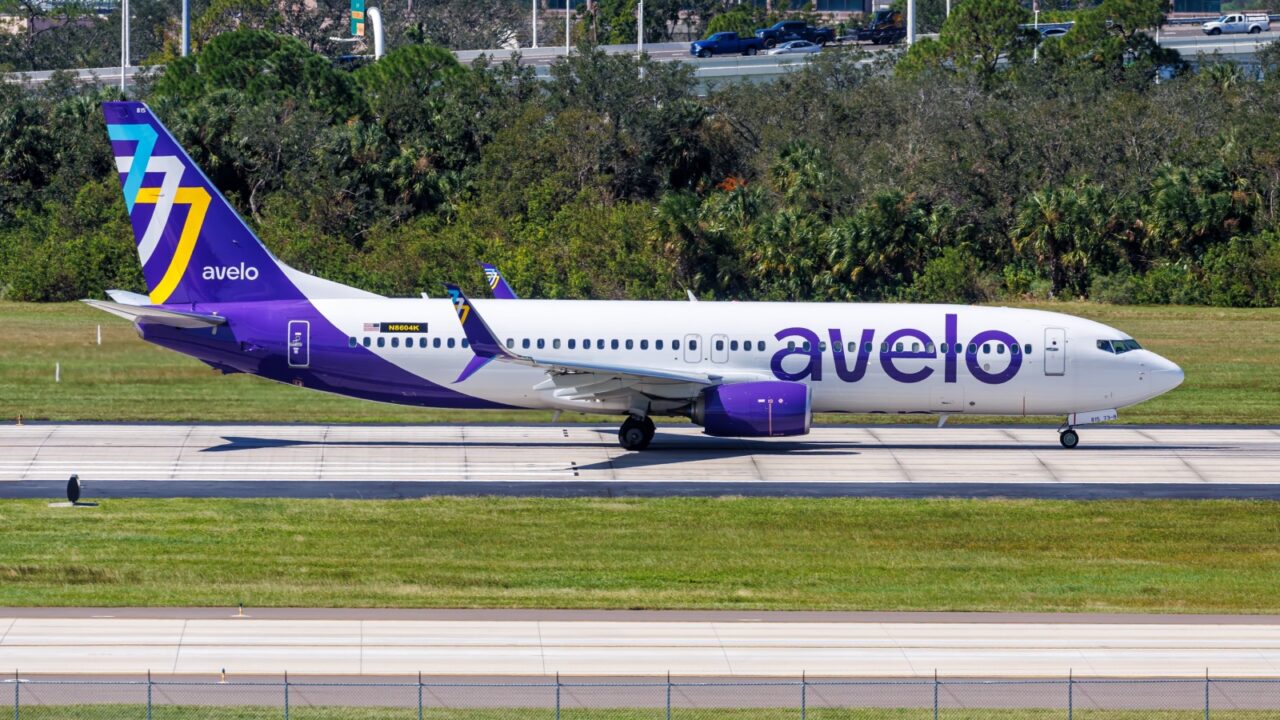 Tampa, United States - October 17, 2024: Avelo Airlines Boeing 737-800 airplane at Tampa Airport in the United States.