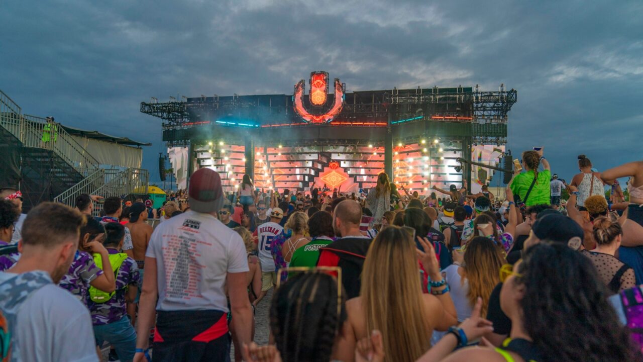 MIAMI, FLORIDA / UNITED STATES - MARCH 30, 2019: Ultra Music Festival at the Miami Marine Stadium in Virginia Key, Florida.