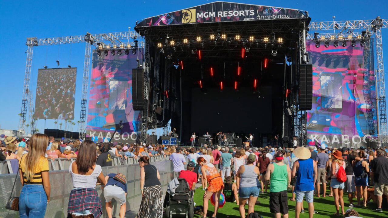 Del Mar, California USA - 09-17-2019: Del Mar, California USA - 09-17-2019: All American Rejects performs at the KAABOO music festival