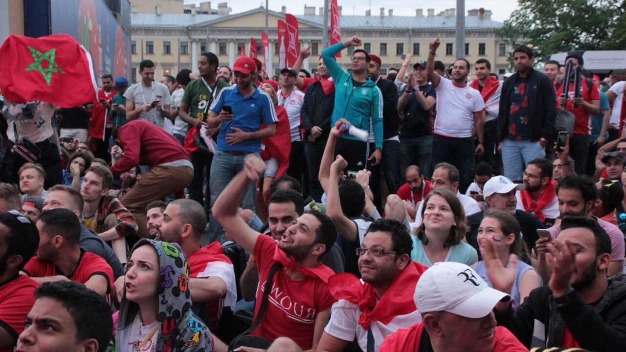 St. Petersburg, Russia - June 2018, FIFA world Cup, fans from different countries