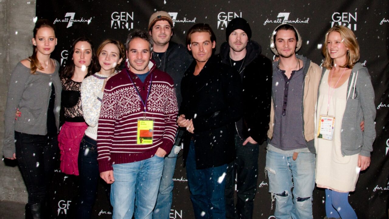 PARK CITY, UT - JANUARY 22: The seven honorees and two promoters of the GenArt 7 Fresh Faces in Film at the Sky Lodge on January 22, 2010 in Park City, Utah.