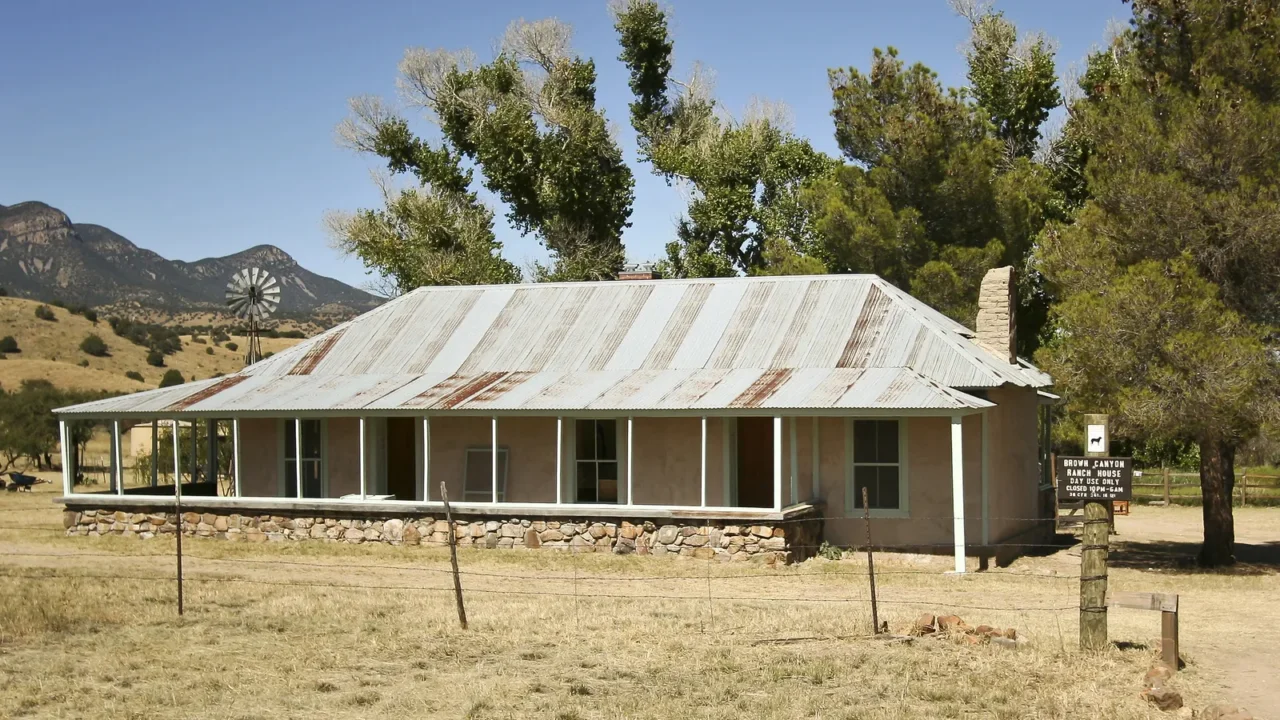 a view of the brown canyon ranch house
