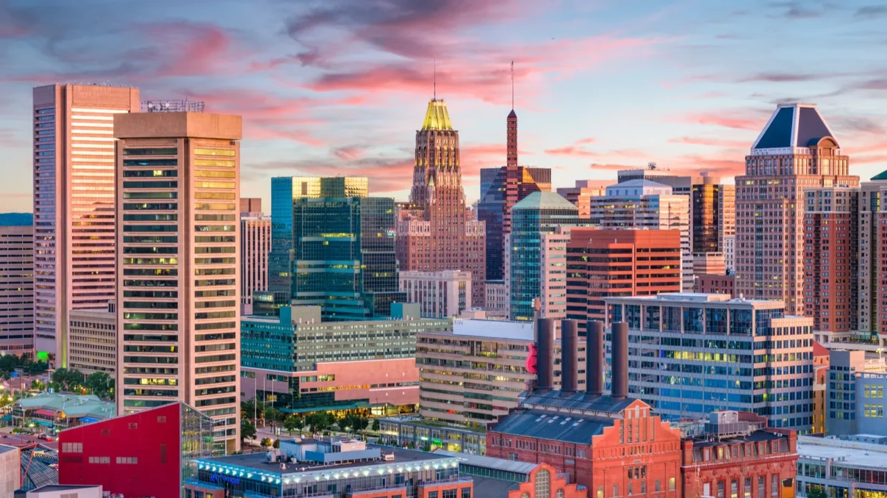 baltimore maryland usa skyline