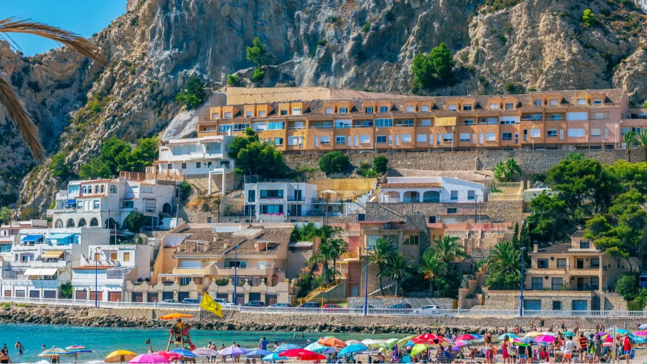 benidorm spain  august 14 2020 typical spanish houses located