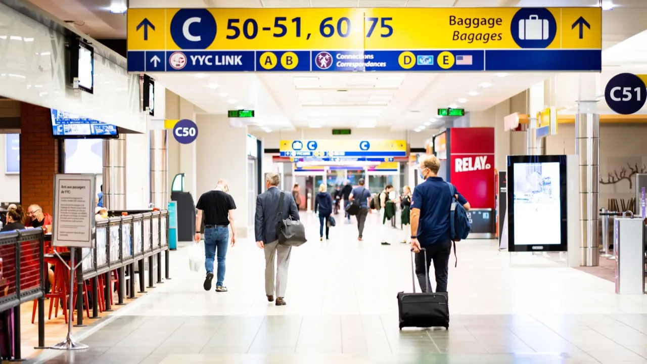calgary alberta canada september 10 2022 airport terminal gate with