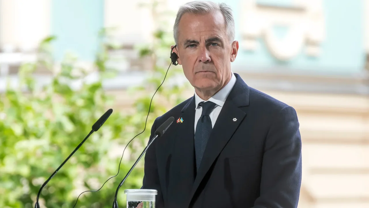 canadian prime minister mark carney attends a joint press conference