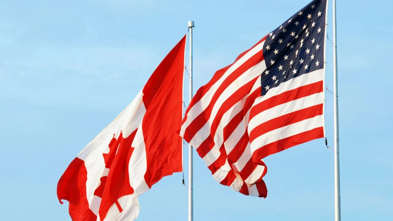 canadian usa flag