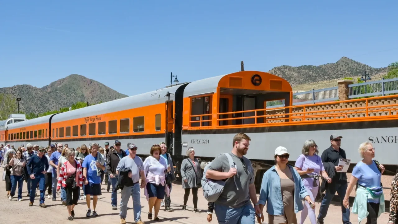 canon city colorado usa  22 may 2025 crowd of