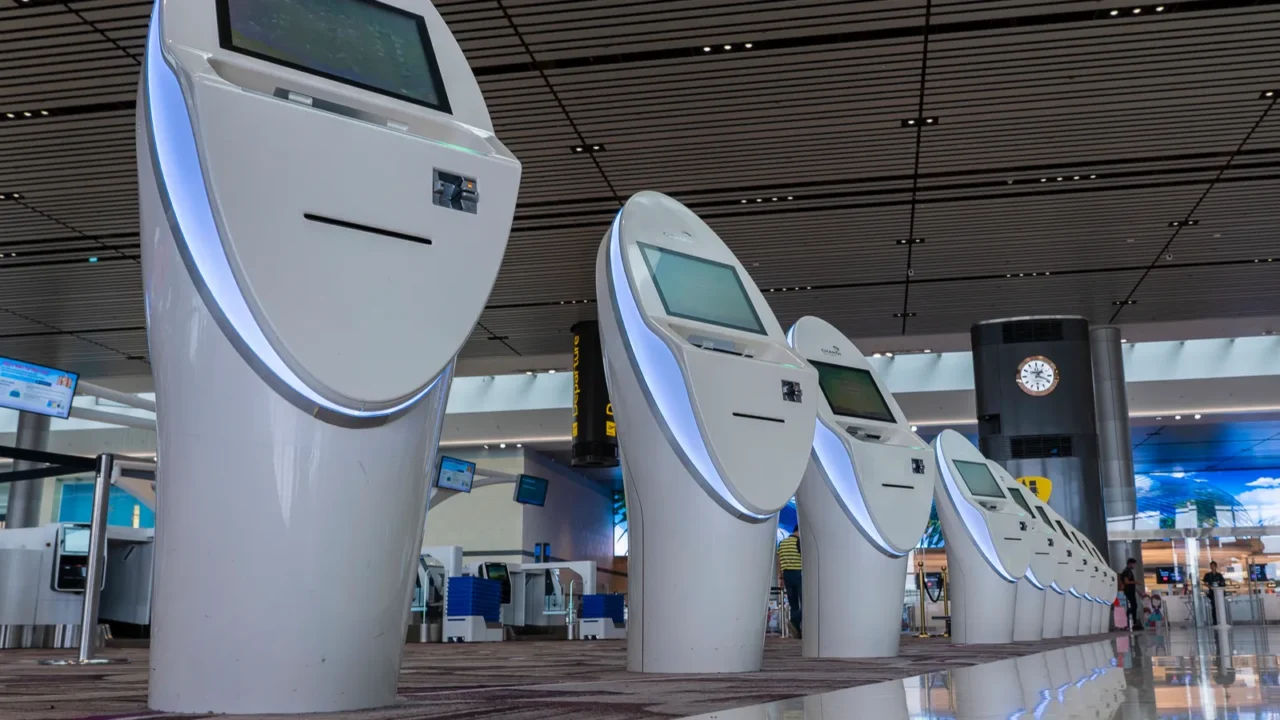 changi airport singapore  march 30 2019  selfservice checkin