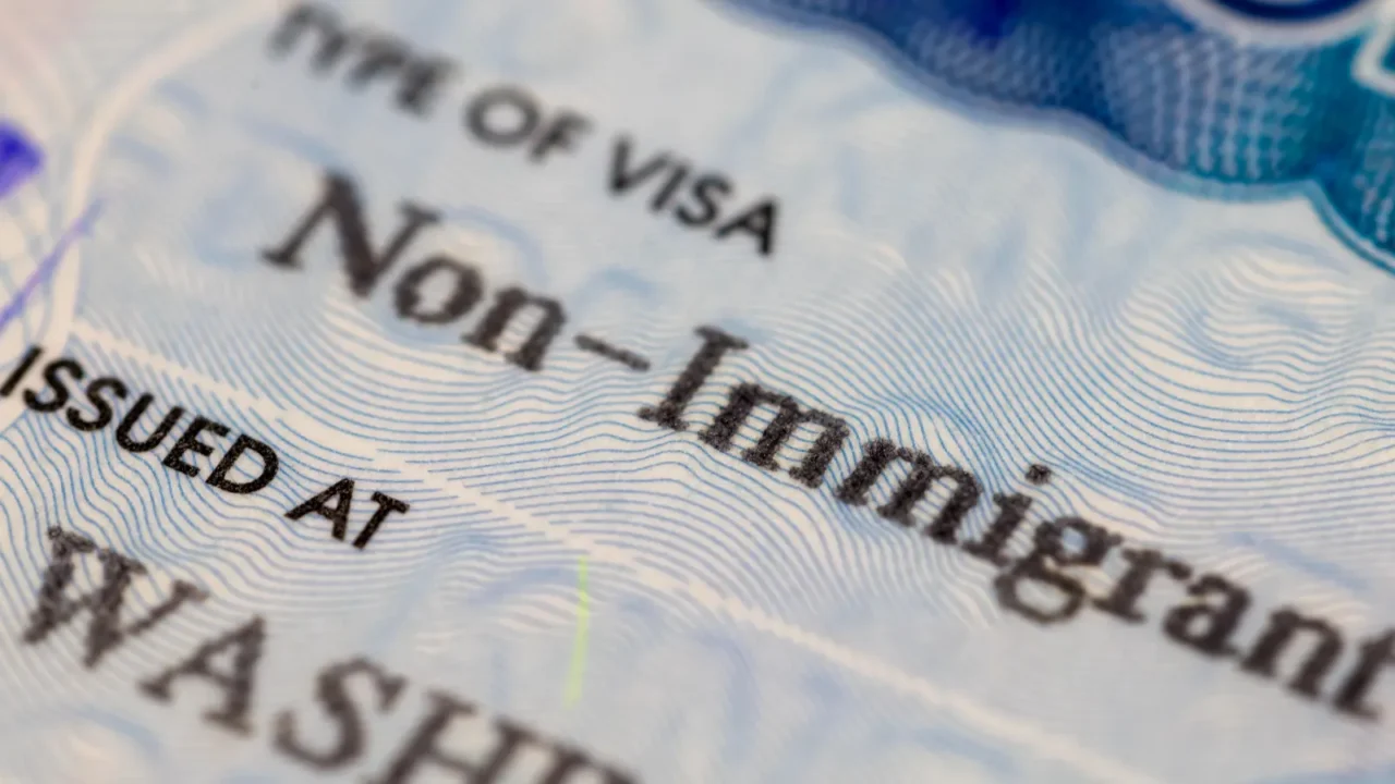 close up view of kingdom of thailand non immigrant visa