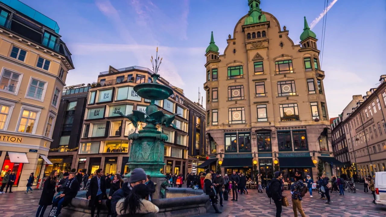 december 02 2016 in the storget street in central copenhagen
