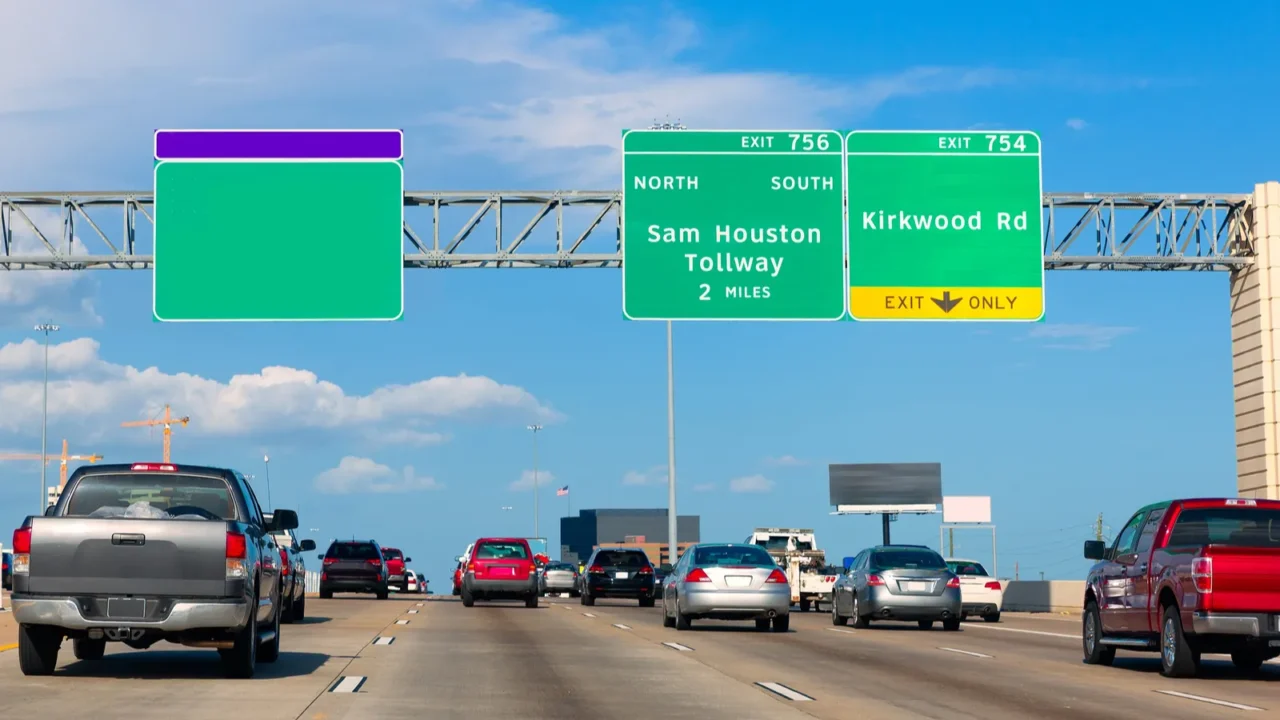 houston katy freeway fwy in texas usa