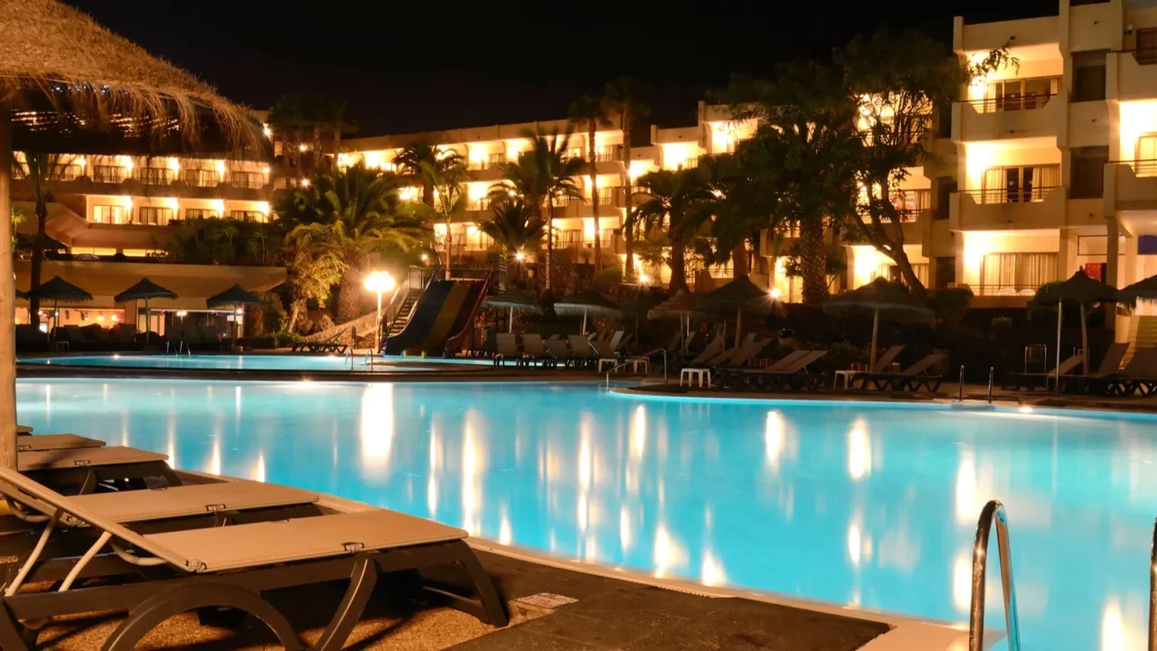 idyllic landscape for tropical swimming pool