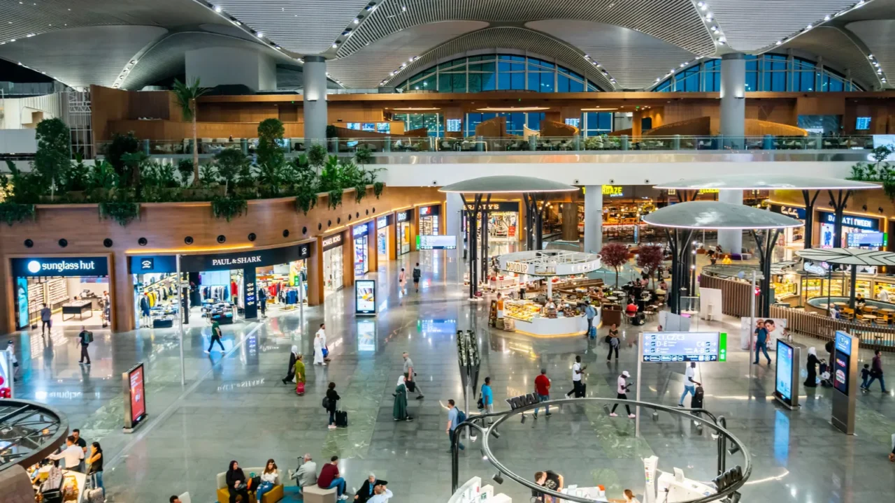 istanbulturkeyaugust 02 2019 interior view of the istanbul n