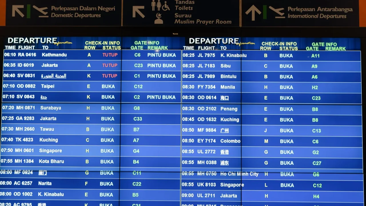 kuala lumpur malaysia  november 15 2023 fids at the