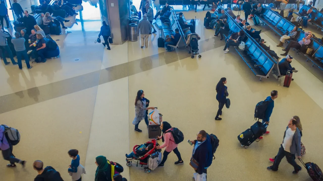 los angeles eeuu january 29 2018 above view of unidentified