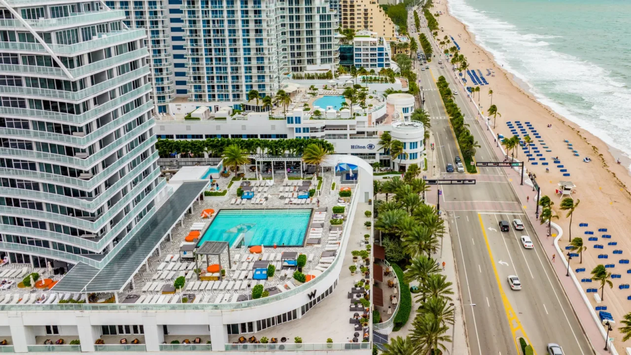 miami beach view from the top of the sea