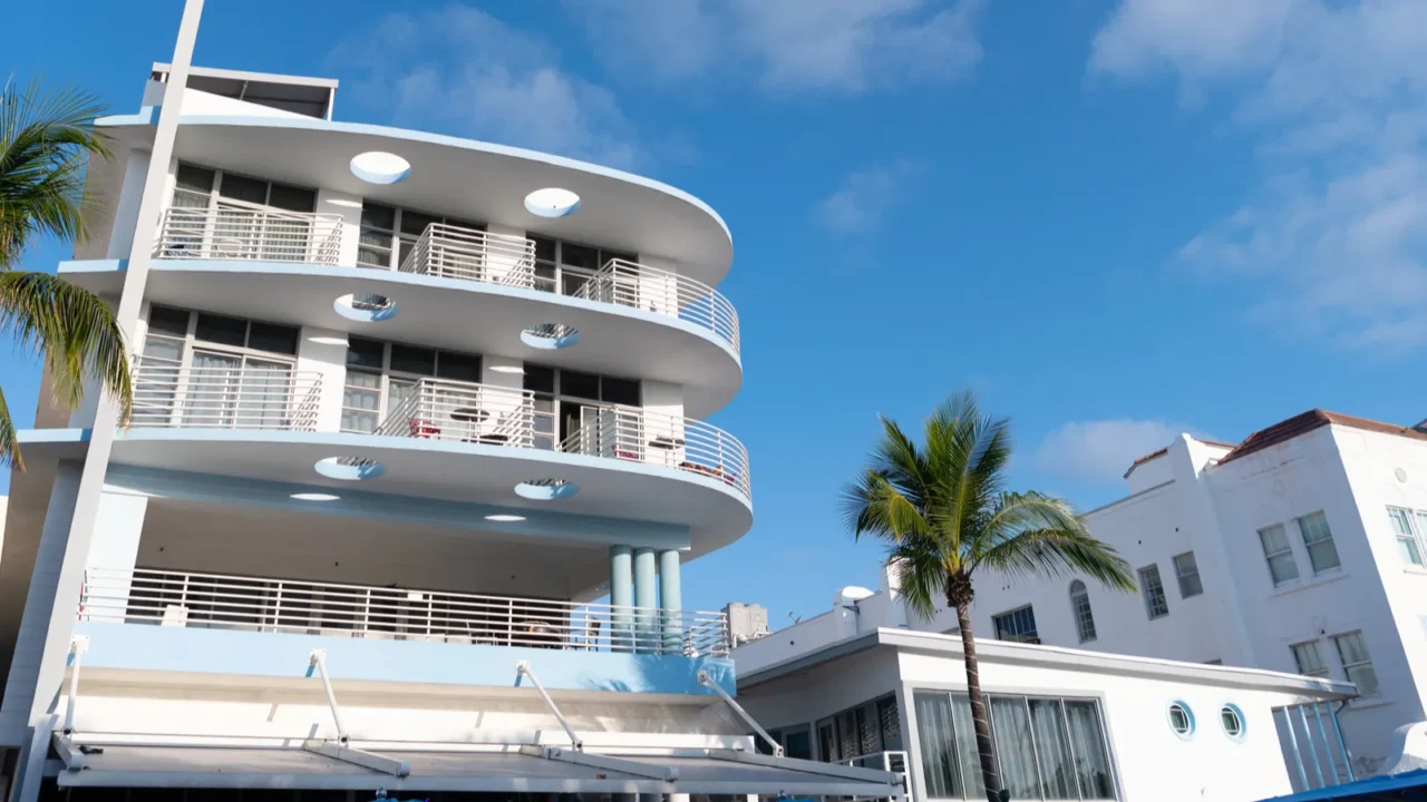 miami usa  april 15 2021 south beach hotel buildings