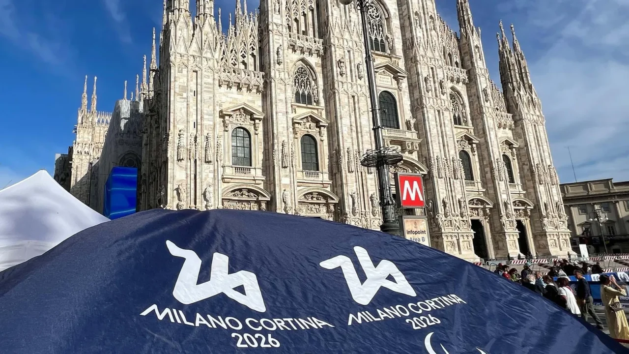 milan italy  september 14 2024 official logo olympic games