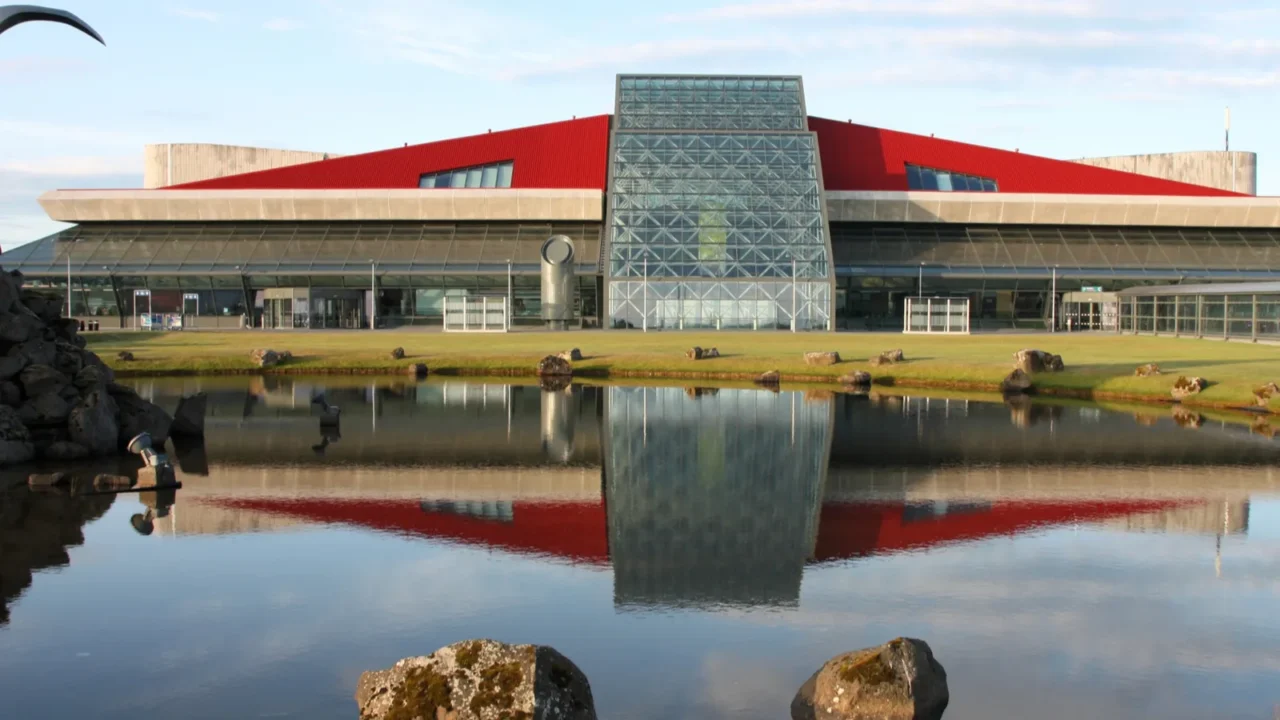 modern airport concourse