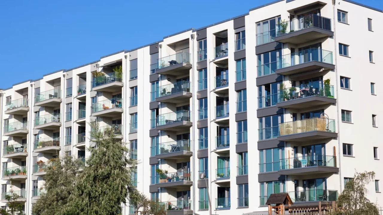 modern building with rental apartments seen in berlin germany