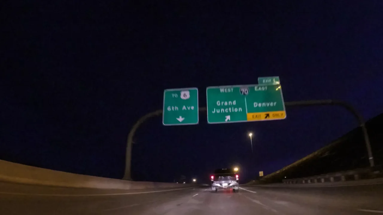 mountain driving view