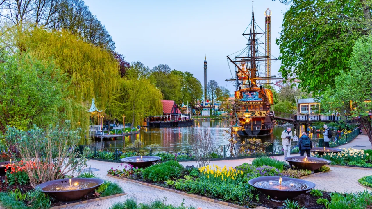 restaurant in a form of a pirate ship at tivoli