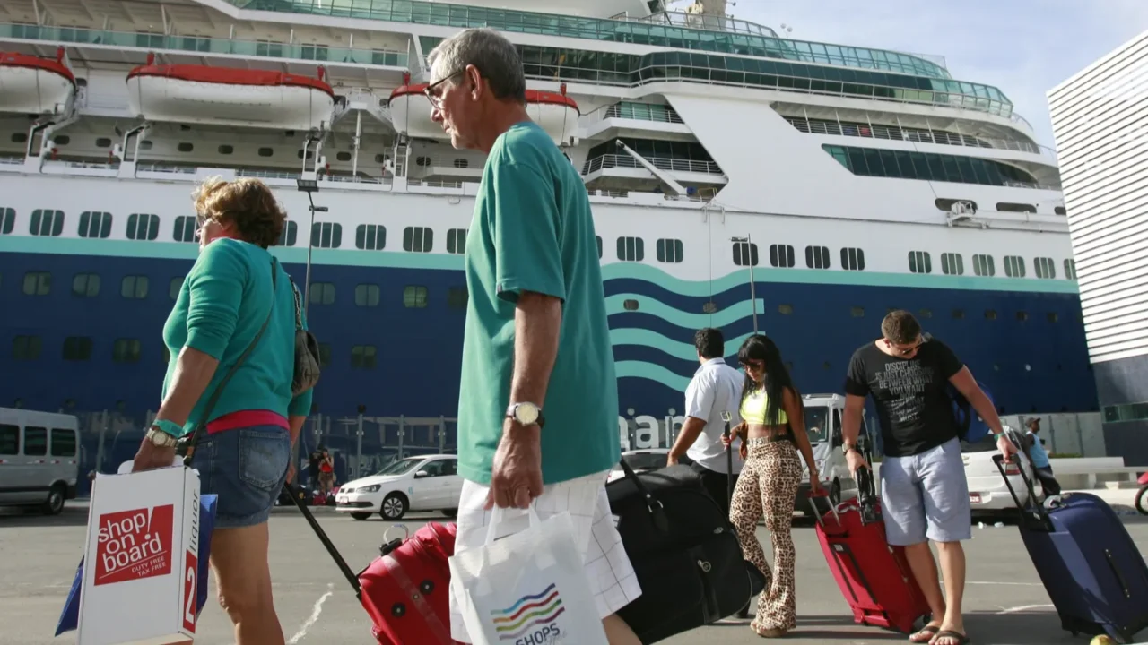 salvador bahia brazil  december 23 2014 passengers during disembarkation