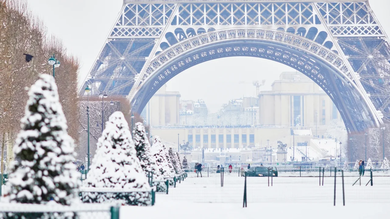 scenic view to the eiffel tower on a day with