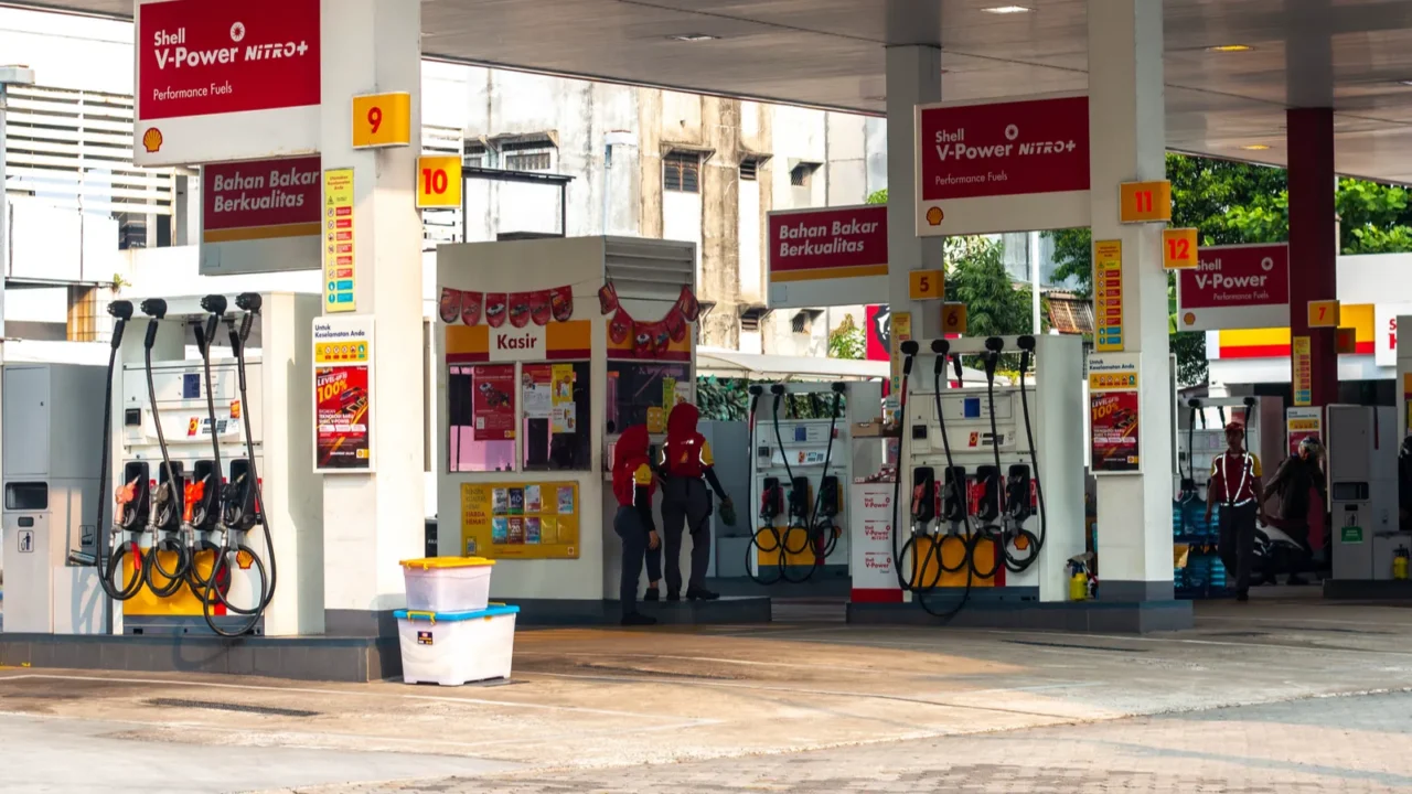 shell gas station at pik 2 tangerang indonesia