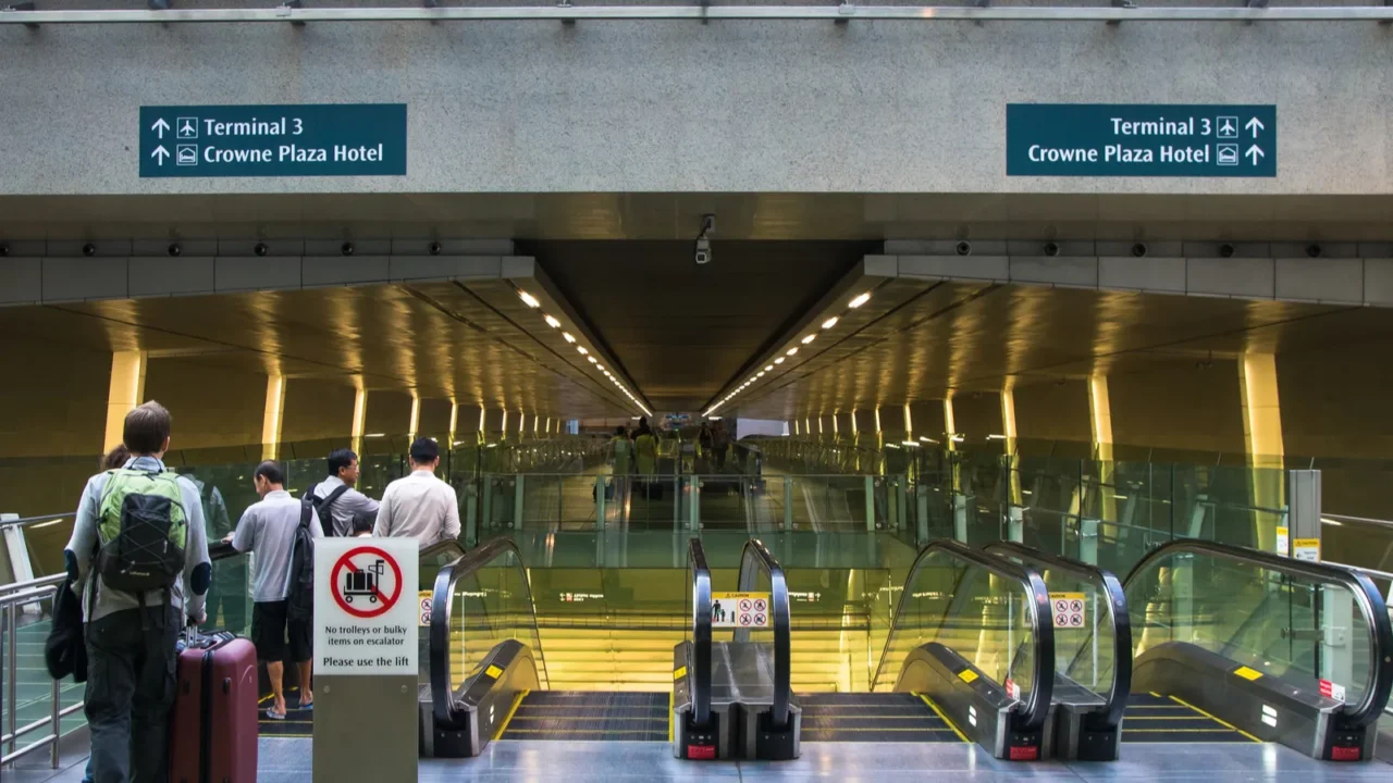 singapore 08 oct 2013 transfer corridor between terminals