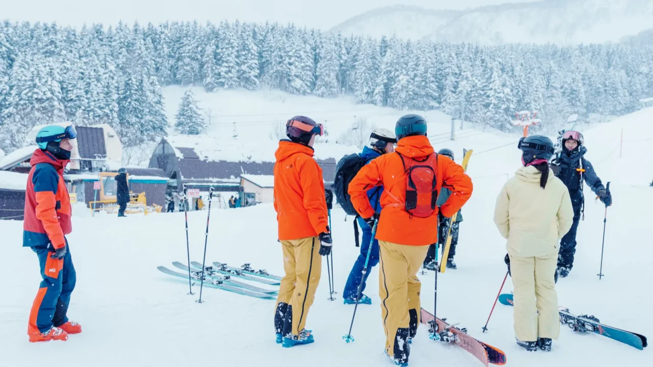 ski in winter season at niseko landmark and popular for