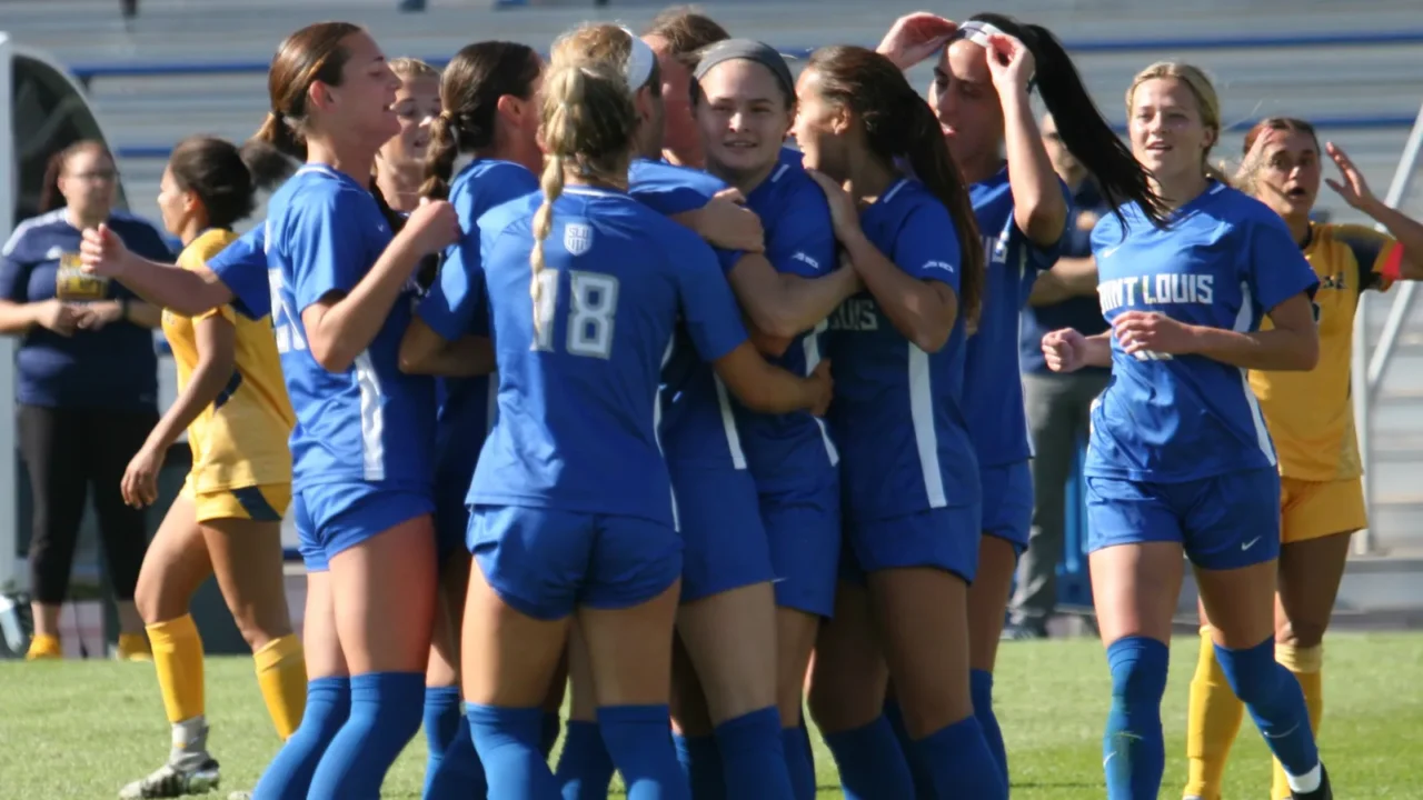 slu vs la salle university during the womens soccer a10