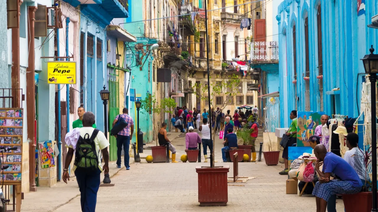 street in havana with and old buildings