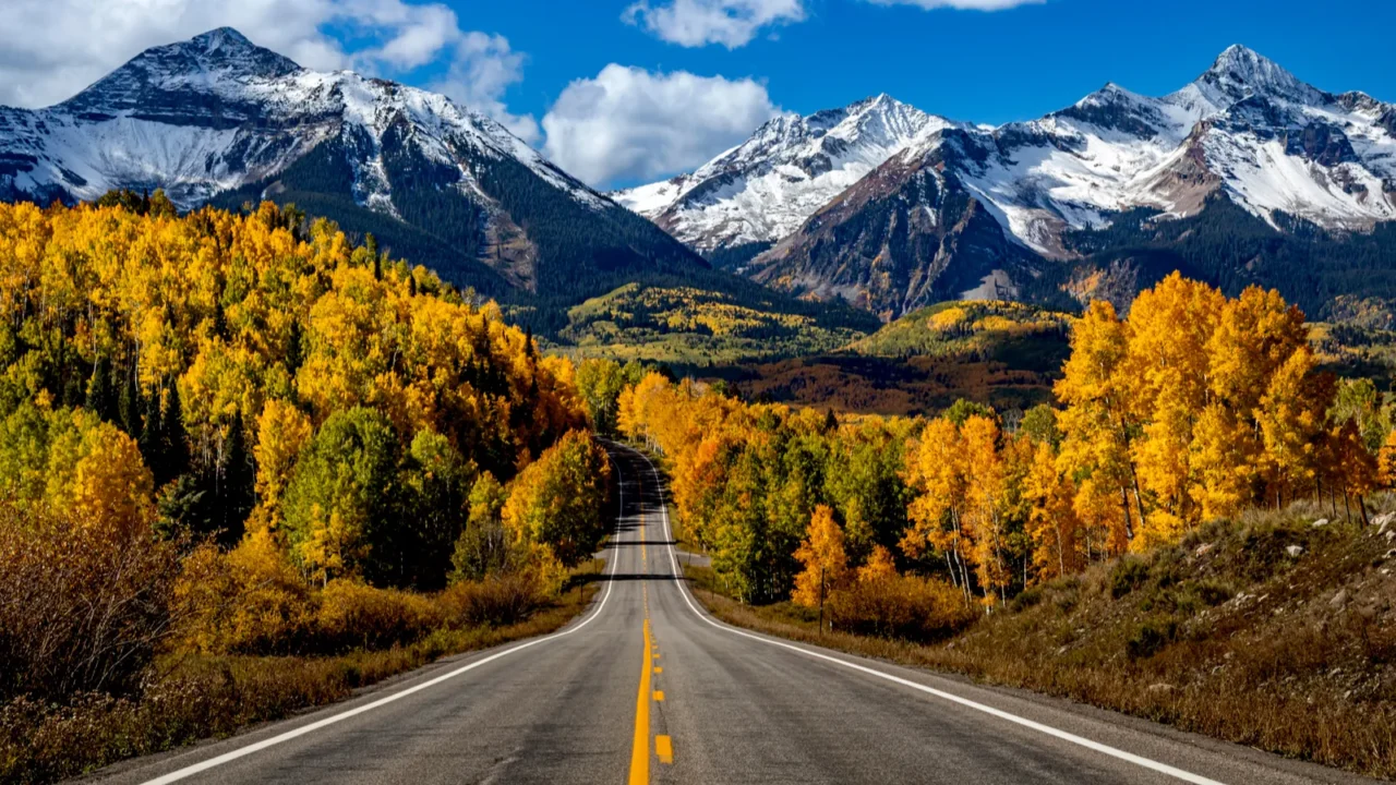 stunning scenic fall drive along colorado 145 near telluride colorado