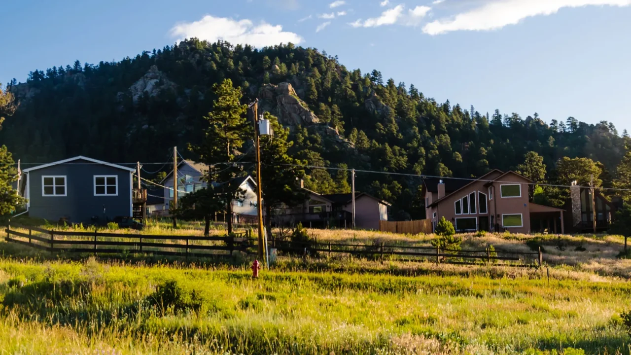 sunny morning on the rocky mountain
