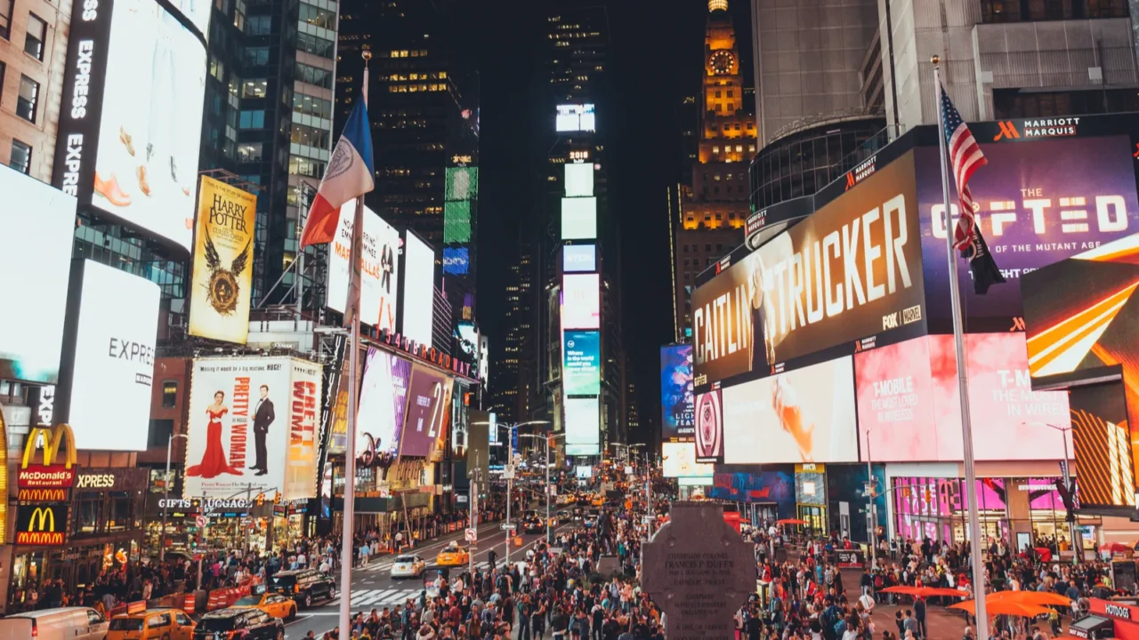 times square new york usa october 8 2018 urban