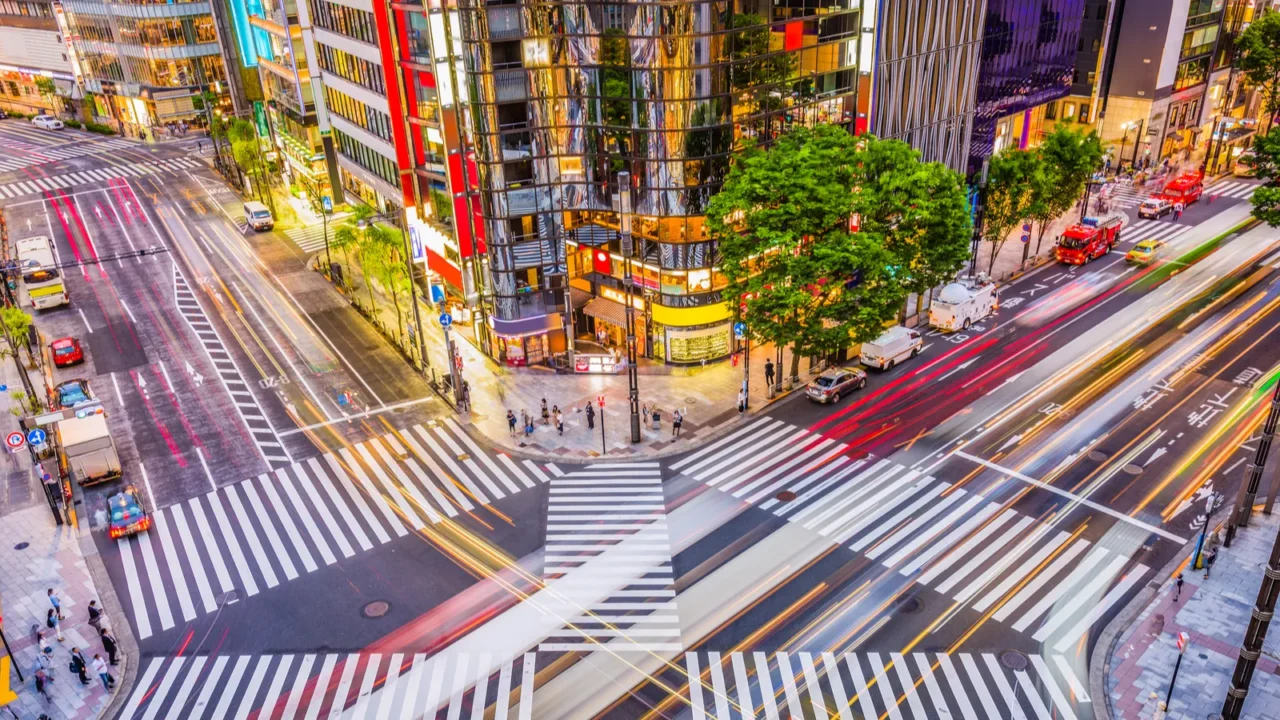 tokyo japan in the ginza district