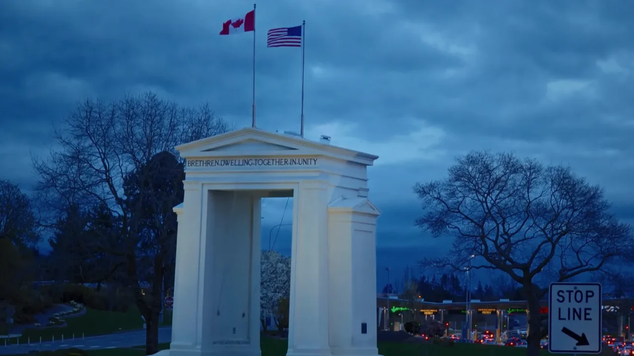 uscanadian border canada  april 11 2017  us canadian