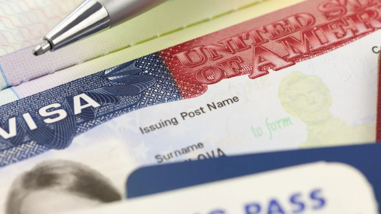 usa visa passports boarding pass and pen foreign travel
