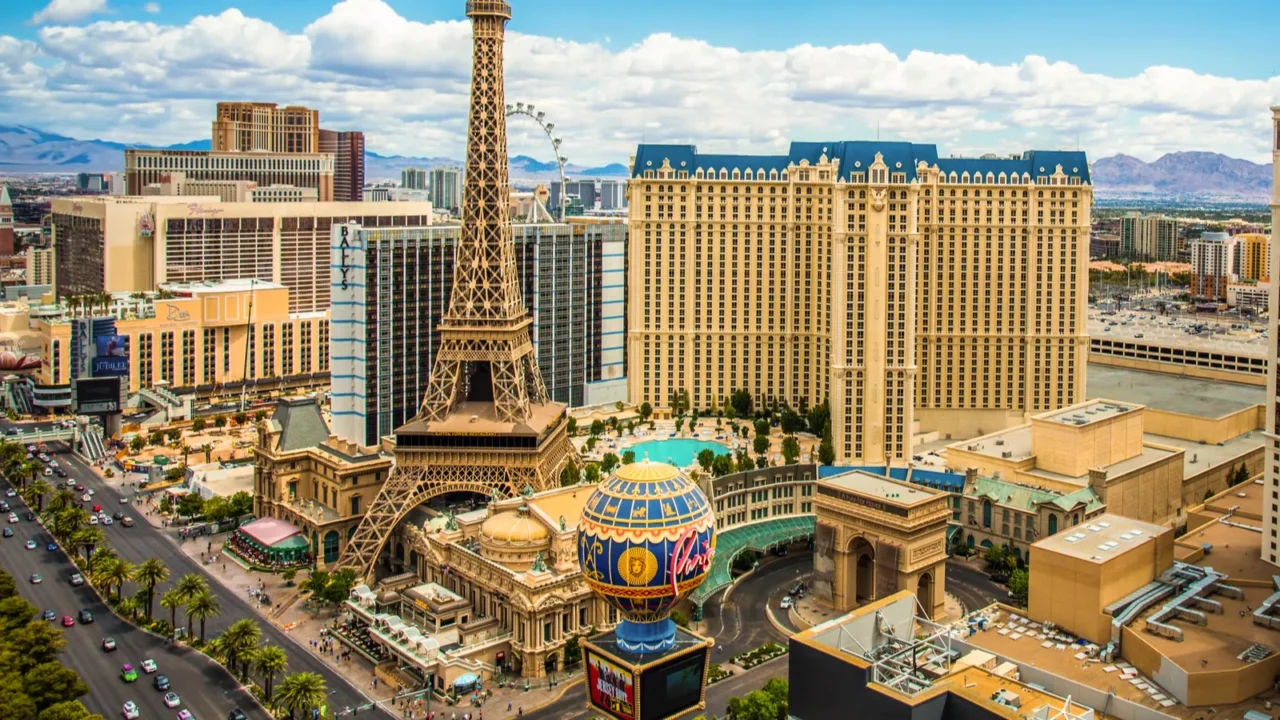 vegaslas vegas strip in nevada on a sunny day