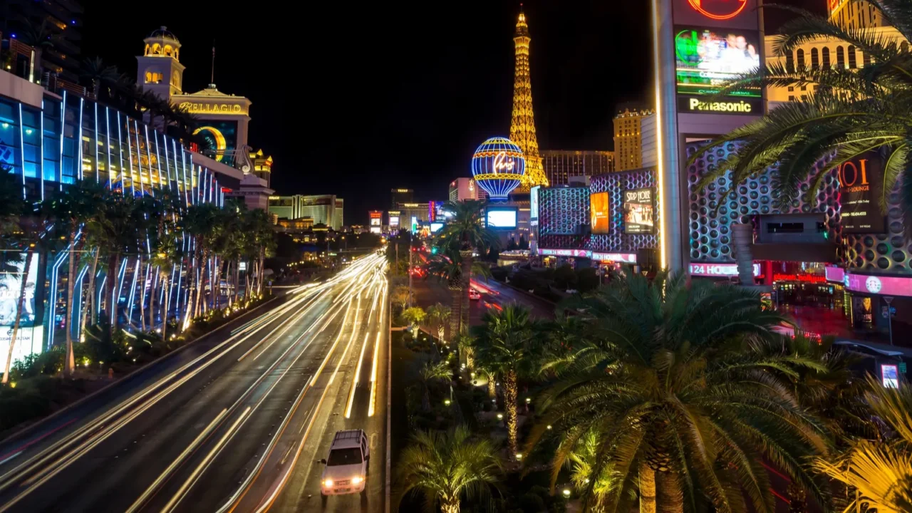 view of the strip in las vegas