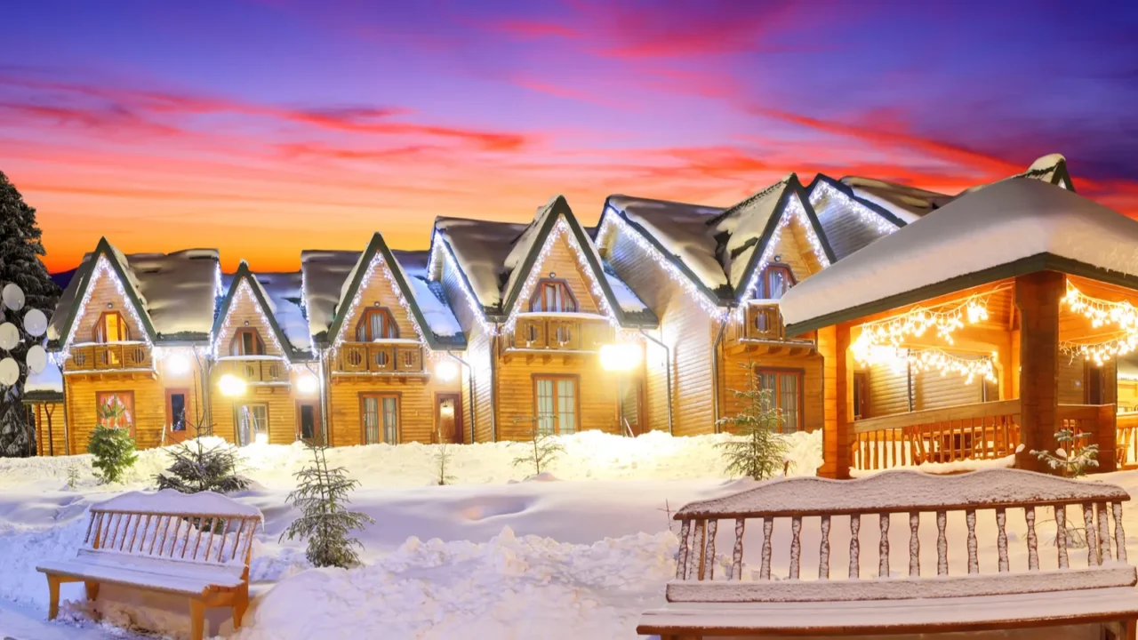 winter time christmas landscape