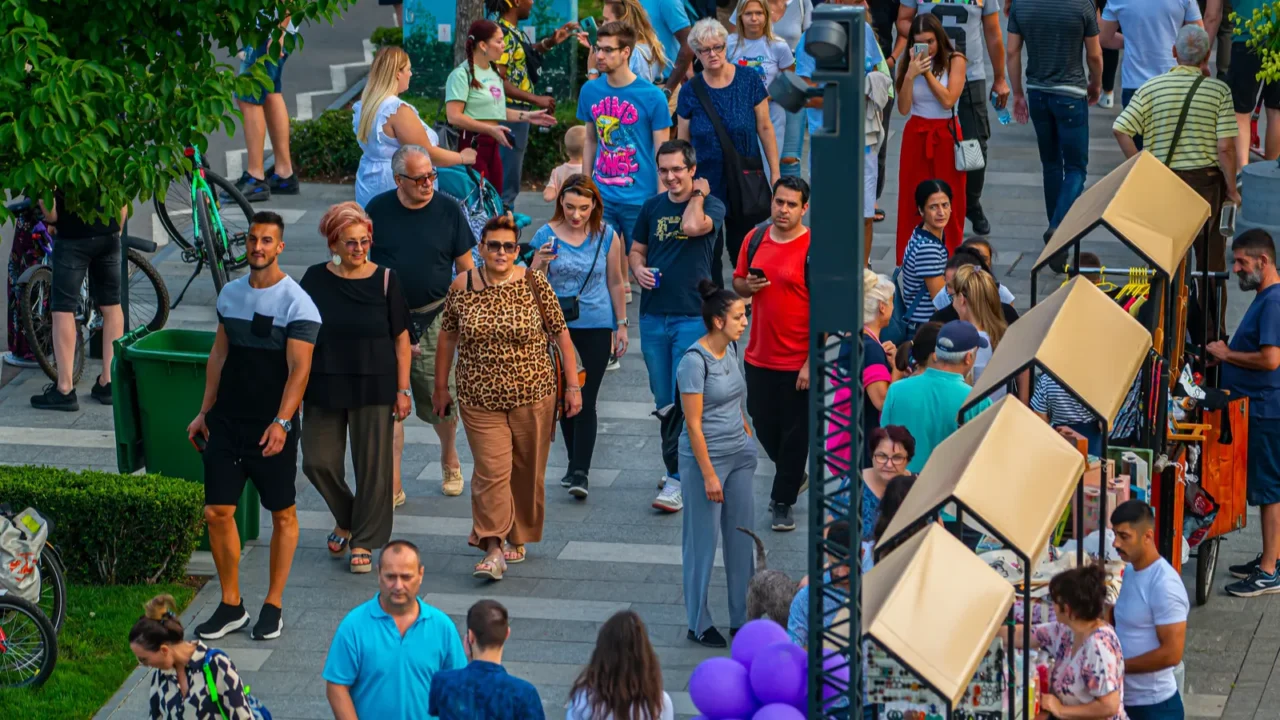 09 july 2022 belgrade serbia open market and concerts