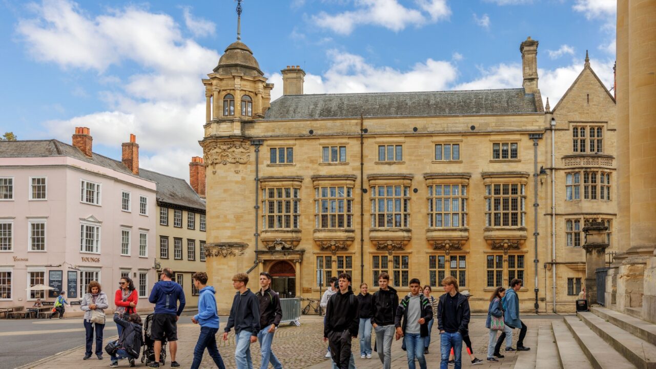 17 SEPTEMBER 2024 historic buildings of Oxford town, Oxfordshire, UK, on sunny summer day