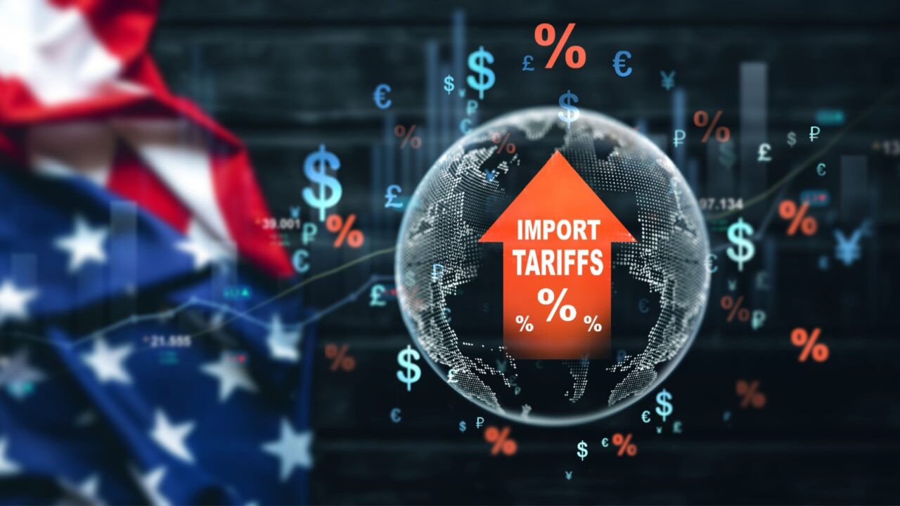Tariffs government import taxation,to increase the economy.Industrial Tariffs growth.Import Trade Tariffs increase.Trade war policy in development.