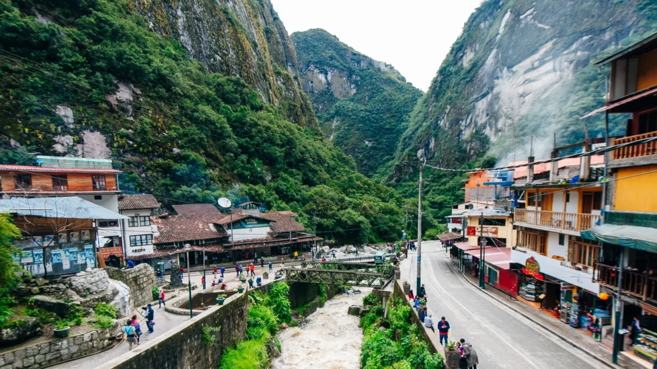 aguas calientes peru dec 2019 view of the urubamba