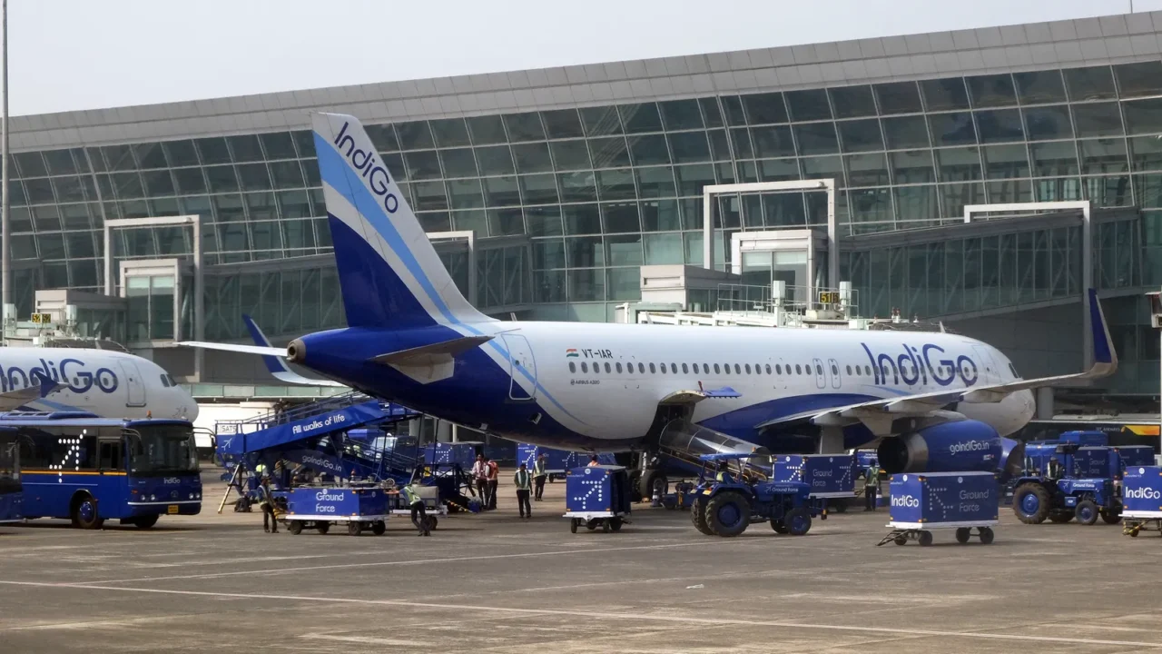 airbus a320 operated by indigo at kolkata international airport on